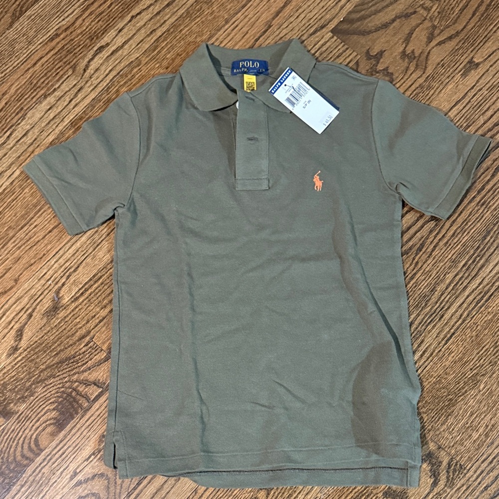 Polo Ralph Lauren Boys Olive Polo with Orange Pony